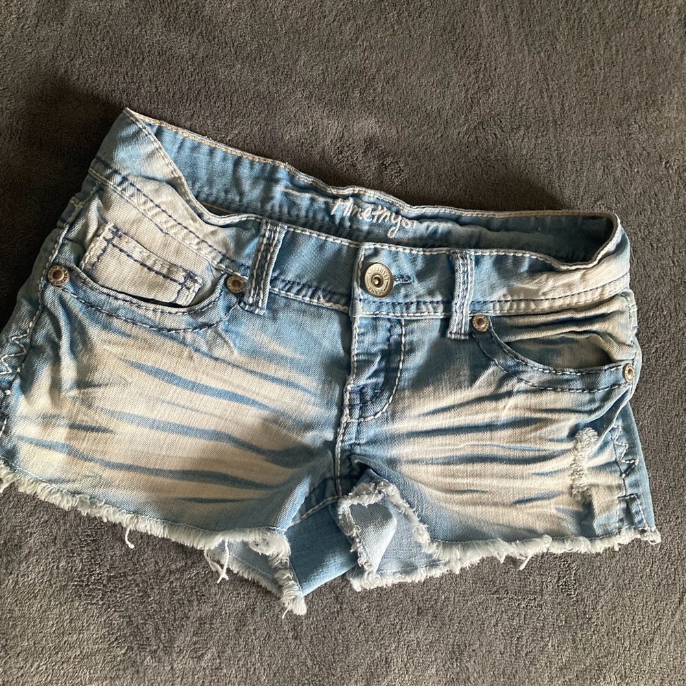Amethyst Jeans Blue Distressed Jean Shorts